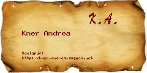 Kner Andrea névjegykártya